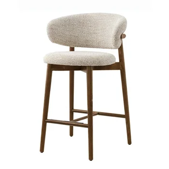 Обеденный стул с высокой стойкой Кофейный дизайн Минималистичный Островной барный стул Nordic Luxury Tabourets De Bar Cadeiras Furniture HD50CY 5