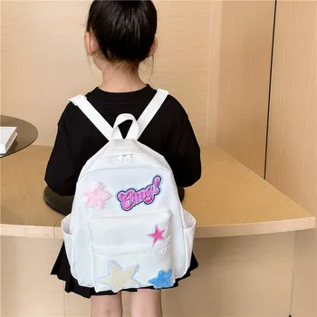 Детский рюкзак 2023 новый женский модный простой холщовый рюкзак star bag для милых девочек, школьная сумка для путешествий 4