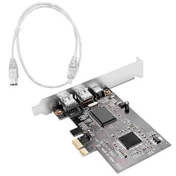 PCI Express X1 PCI-E Firewire 1394A IEEE1394 Карта контроллера PC + Металл Подходит Для настольного компьютера 0