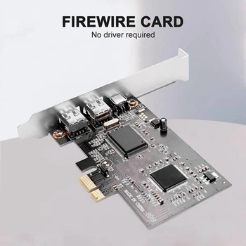 PCI Express X1 PCI-E Firewire 1394A IEEE1394 Карта контроллера PC + Металл Подходит Для настольного компьютера 1