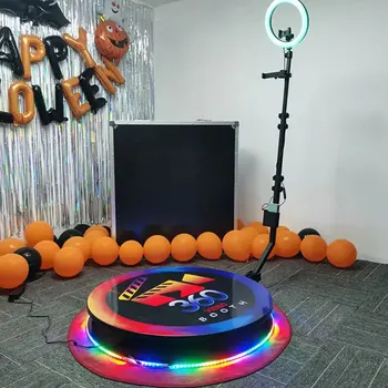 Фотобудка для вечеринок на платформе Selfie 360 Spinner с автоматической вращающейся камерой для видео, металлическая фотобудка на 360 градусов