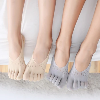 Летние ультратонкие сетчатые невидимые противоскользящие носки для йоги, танцевального зала, чулки на пять пальцев, носки для фитнеса 0
