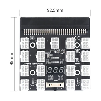 Breakout Board 17 Портов 6Pin LED Дисплей Модуль Питания Серверная Карта Адаптер для HP 1200 Вт 750 Вт Блок ПИТАНИЯ GPU Miner Майнинг BTC ETH 5