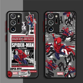 Супергерой Marvel Человек-Паук Чехол для Samsung Galaxy S23 S21 S20 Note 10 Note 20 Ultra 10 Plus 8 9 S22 Жесткий ПК Противоударный Чехол
