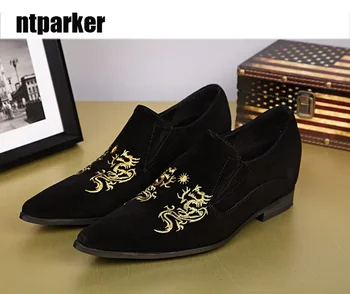 Бесплатная доставка ntparker, роскошная мужская кожаная обувь, черная повседневная мужская обувь ручной работы, отличный дизайн, мужская обувь на плоской подошве! EU38-46