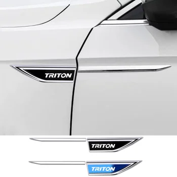 Значок на боковом лезвии автоматической двери, Наклейка на кузов автомобиля с защитой от царапин, автомобильные Аксессуары Mitsubishi L200 Triton