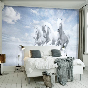 Пользовательские фотообои beibehang фон с фантазийной лошадью красивый фон для телевизора настенные фрески дизайн papel de parede