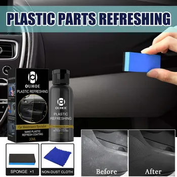 30 мл 50 мл Автомобильный пластиковый реставратор, Восстанавливающее средство для покрытия деталей для автомобилей, автомобильный интерьер и экстерьер 5