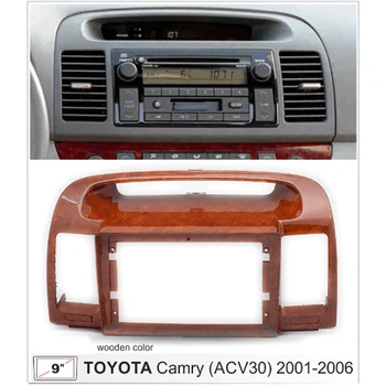 9-Дюймовая Приборная Панель автомобильного Радио 2Din для Toyota Camry 5 2001-2006 Стереопанель для Монтажа Автомобильной панели С Двойной Рамкой Din CD DVD 1