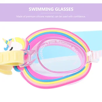 Очки для плавания, детские очки для плавания, защита от запотевания в бассейне, по рецепту для малышей, для девочек, подводный единорог для детей, пляж, УФ-излучение 5