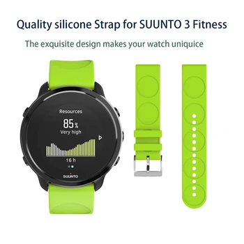 силиконовый ремешок для часов шириной 20 мм для фитнес-ремешка Suunto 3 Спортивный Силиконовый Сменный браслет для фитнес-ремешка Suunto 3