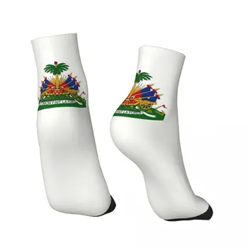Носки с гербом Гаити с кавайным принтом для женщин и мужчин, стрейчевые летние Осенне-зимние носки Haitian Proud Crew 2