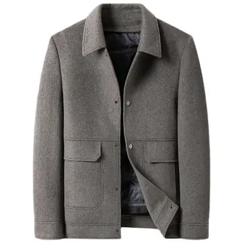 BATMO 2023 новое поступление, зимние шерстяные куртки с подкладкой из 90% белого гусиного пуха, мужские толстые теплые пальто 2277