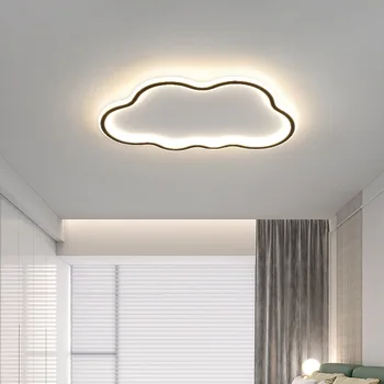 Современный минималистичный светильник в форме облака, белое светодиодное освещение с регулируемой яркостью, декор для спальни, гостиной, кабинета, потолочный светильник