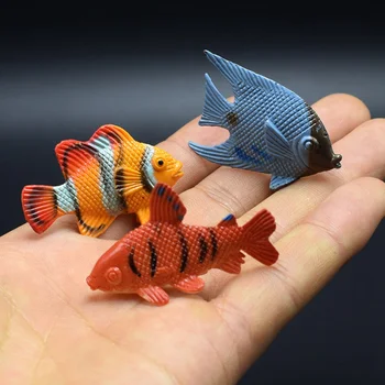12шт Мини Океаническое животное Тропическая Рыба Фигурка модель Развивающие Игрушки для детей дошкольного возраста 4