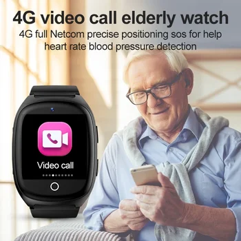 Смарт-часы для пожилых людей 4G, трекер позиционирования SOS, удаленный мониторинг GPS, WIFI, LBS, видеозвонок, Умные часы с температурой тела для Huawei 0