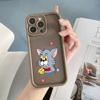 Пара J-JerryS Mouse Tom Cat Чехол Для Телефона Простой Однотонный Матовый Чехол Для Huawei Mate 20 40 30 Pro Nova 10 9 Honor 50 P 90 Мягкий 5