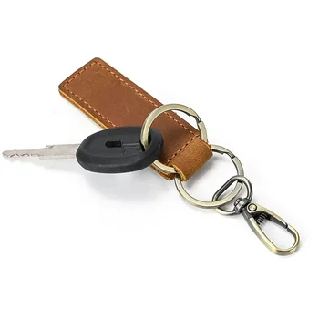 Персонализированная цепочка для ключей с выгравированным именем, изготовленные на заказ кожаные брелки с именем Designer