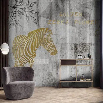 Современная скандинавская ручная роспись Абстрактной геометрической зебры Мура для декора спальни, 3D обои для домашнего декора.