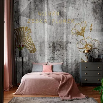 Современная скандинавская ручная роспись Абстрактной геометрической зебры Мура для декора спальни, 3D обои для домашнего декора. 2