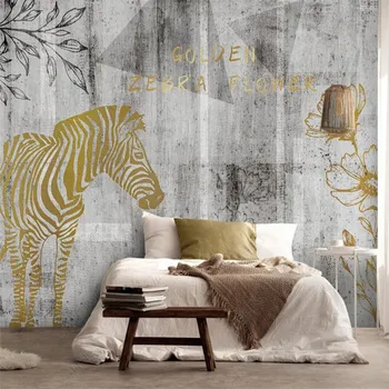 Современная скандинавская ручная роспись Абстрактной геометрической зебры Мура для декора спальни, 3D обои для домашнего декора. 3