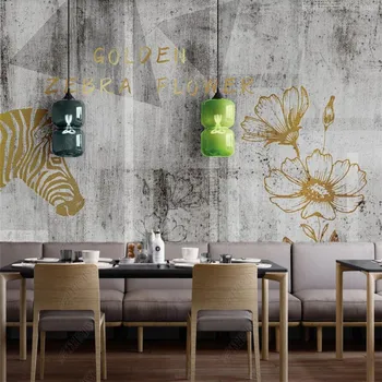 Современная скандинавская ручная роспись Абстрактной геометрической зебры Мура для декора спальни, 3D обои для домашнего декора. 4