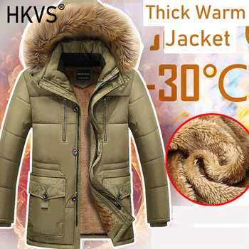 Мужская зимняя толстая ветрозащитная куртка на открытом Воздухе -4 Градуса по Фаренгейту, утепленное пальто, множество карманов, съемная шляпа, прямая поставка