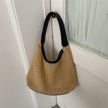 Летняя популярная женская сумка ручной работы, модная маленькая сумка для путешествий на море, пляжная соломенная сумка