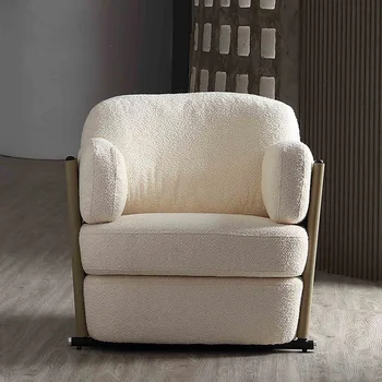 Оптовая Продажа Современное Удобное Кресло Для Гостиной White Relax Teddy Hand Single Sofa Chair Leisure Boucle Lounge Arm Chairs r14 0