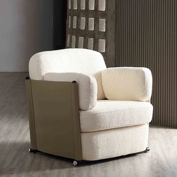 Оптовая Продажа Современное Удобное Кресло Для Гостиной White Relax Teddy Hand Single Sofa Chair Leisure Boucle Lounge Arm Chairs r14 5