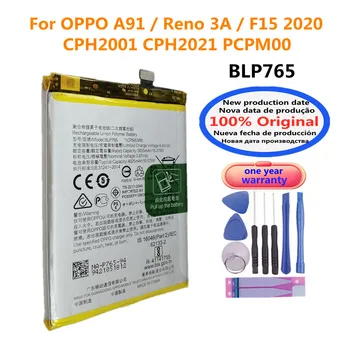 Оригинальный Аккумулятор BLP765 Для OPPO A91/Reno 3A/F15 2020 CPH2001 CPH2021 PCPM00 Высококачественный Сменный Аккумулятор 4025 мАч