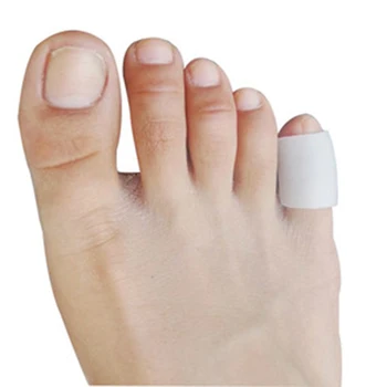 Силиконовый протектор для пальцев Ног Белый Эластичный Чехол Для шлифовки пальцев Ног Защита для ног Корректор мозолей Молоток-Разделитель пальцев Ног Подставка для ног 2шт