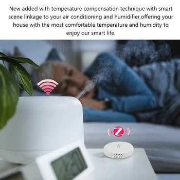 Умный датчик температуры и влажности Tuya Zigbee, внутренний термометр, монитор для домашней работы С Alexa, Google Home Assistant 2
