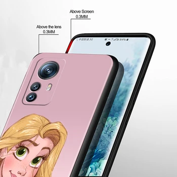 Чехол для Телефона Disney Lovely Princess Girls Для Xiaomi Mi 12T 12S 12X 12 11 11T 11i 10T 10 9 Pro Lite Ultra 5G Мягкий Черный Чехол 4