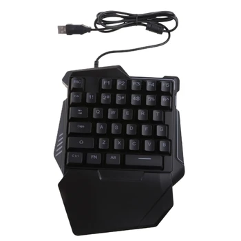 G101 Популярные игровые клавиатуры для одной руки, 35 клавиш, RGB светящаяся игровая клавиатура для планшетных ПК и телефонов
