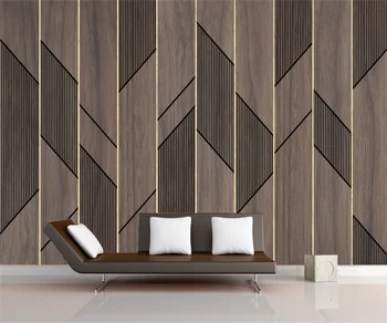 Настенная роспись на заказ современные простые геометрические линии досок абстрактные креативные обои для оформления стен спальни гостиной