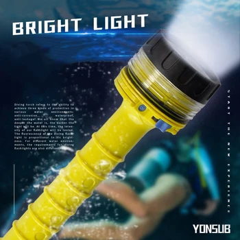 Фонарик для подводного плавания Подводный водонепроницаемый светодиодный фонарь для подводной охоты Светодиодный фонарь для подводного плавания 4