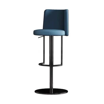 Барные стулья Nordic из нержавеющей стали, Роскошная спинка, Креативный подъем, Вращающиеся барные стулья, Высокие табуреты, мебель Taburetes De Cocinas