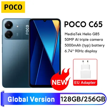 Глобальная версия POCO C65 MTK Helio G85 50MP AI Тройная Камера 6,74 