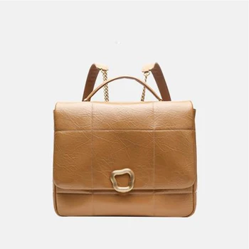 Роскошный женский рюкзак из натуральной кожи с 16-дюймовым клапаном Stachels, универсальная школьная сумка для ноутбука большой емкости, наплечный рюкзак для ноутбука