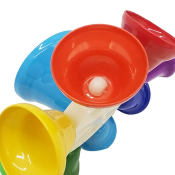 1 Комплект колокольчика для раннего обучения, 8-нотный Красочный детский музыкальный игрушечный ударный инструмент, прочный многоразовый 4