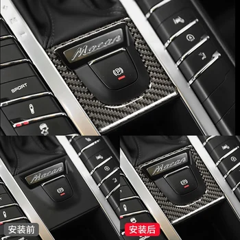 Для-Porsche Cayenne Macan 2015-2018 Декоративная панель рычага переключения передач, наклейка на кнопку, Отделка положения аккумулятора, автомобильные аксессуары 5