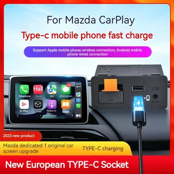Быстрая Зарядка Type-c Bluetooth Беспроводной Apple CarPlay Android Auto Adapter Hub OEM для Модернизации Mazda 2 3 6 CX30 CX5 CX8 CX9 MX5
