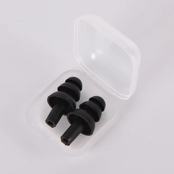 1 пара мягких силиконовых затычек для ушей для плавания с шумоподавлением и розничной коробкой от храпа во время плавания 2