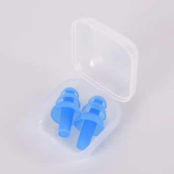 1 пара мягких силиконовых затычек для ушей для плавания с шумоподавлением и розничной коробкой от храпа во время плавания 3