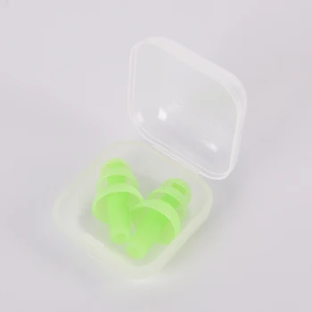 1 пара мягких силиконовых затычек для ушей для плавания с шумоподавлением и розничной коробкой от храпа во время плавания 4