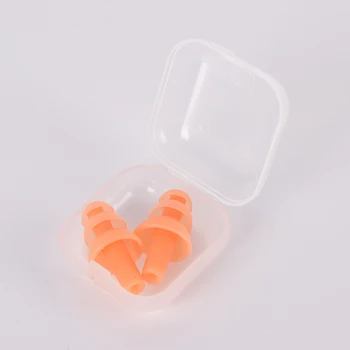 1 пара мягких силиконовых затычек для ушей для плавания с шумоподавлением и розничной коробкой от храпа во время плавания 5