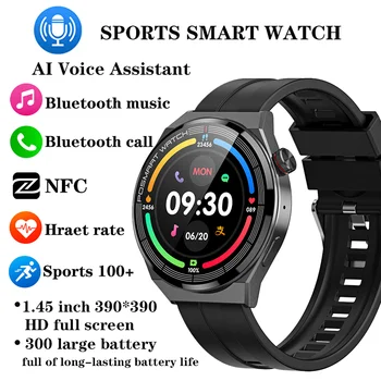 Xiaomi Mijia Smart Watch Мужские голосовой ассистент с NFC, женские часы, Bluetooth-вызов, мониторинг сердечного ритма, водонепроницаемые спортивные часы для фитнеса