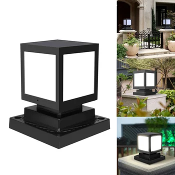 Солнечный светильник на столбе, наружный водонепроницаемый головной светильник для садового настенного светильника, продвижение Ландшафтного светильника для ограждения на столбе