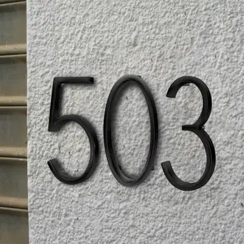 125-миллиметровые плавающие номера домов, 5-дюймовый креативный современный цинковый номер, самоклеящийся дверной знак, уличный почтовый ящик, Домашний декор квартиры